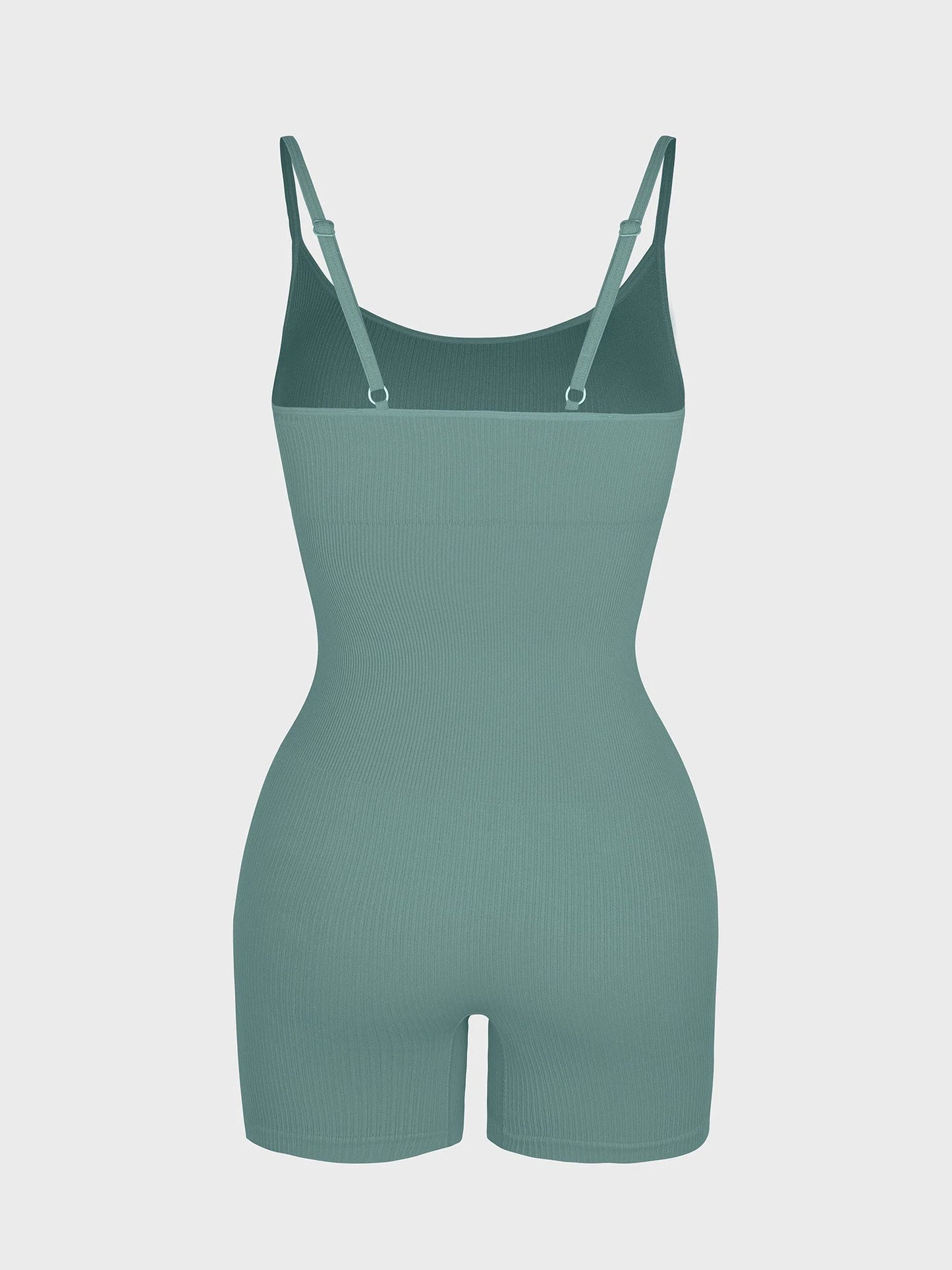 Wholesale Eco-Friendly🌿 Seamless Ribbed Tank Shapewear Romper with Adjustable Straps