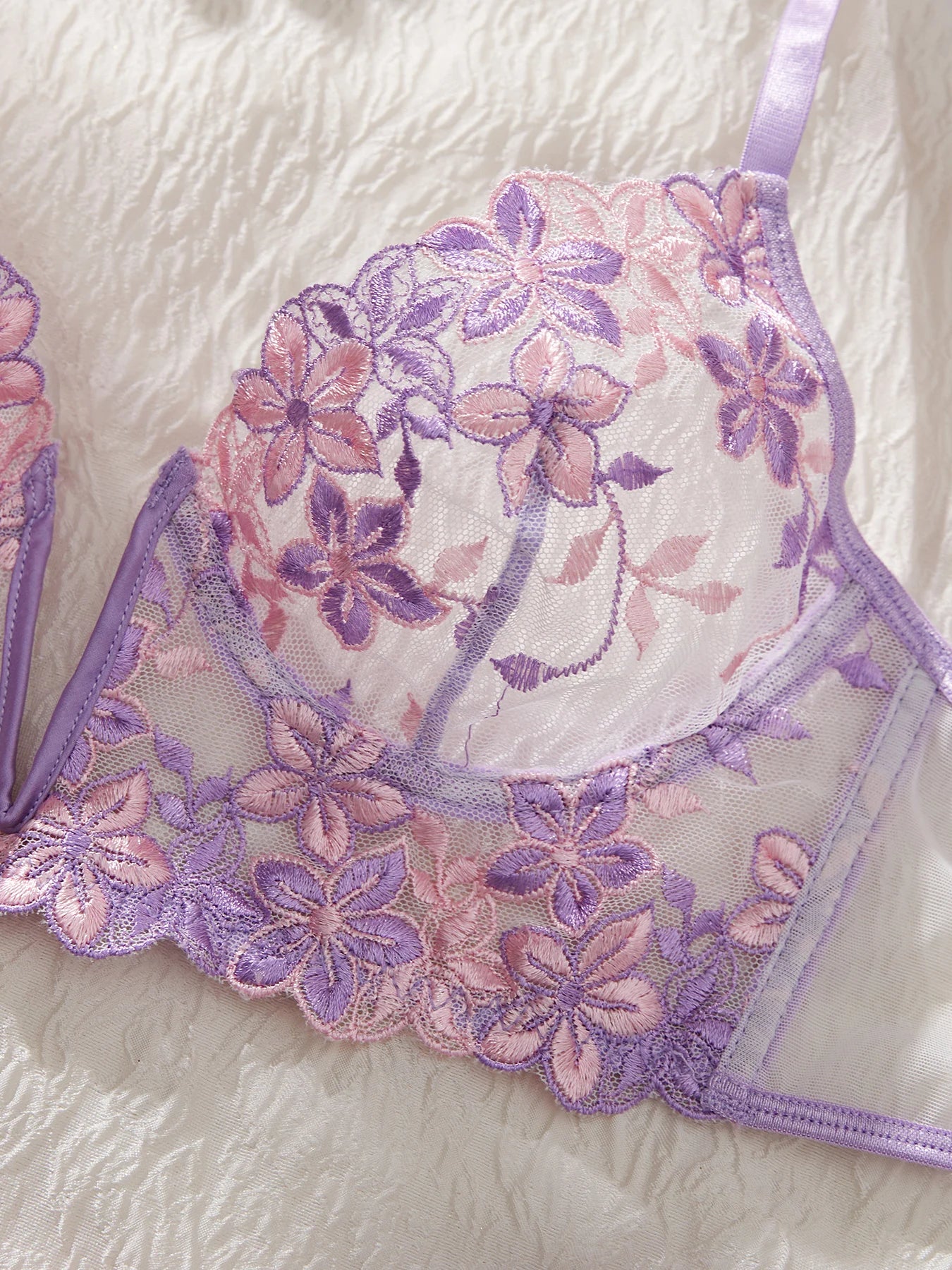 The Temptation of Valentine'S Eve Light Purple Danube Group Ladies Sexy Lingerie Bra Women'S Suit