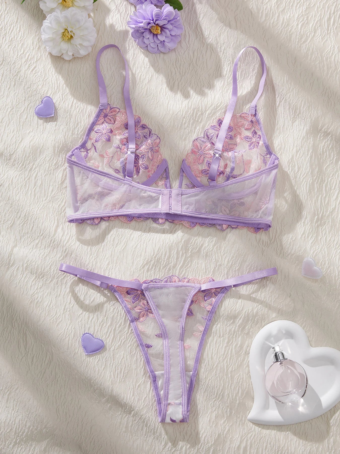 The Temptation of Valentine'S Eve Light Purple Danube Group Ladies Sexy Lingerie Bra Women'S Suit