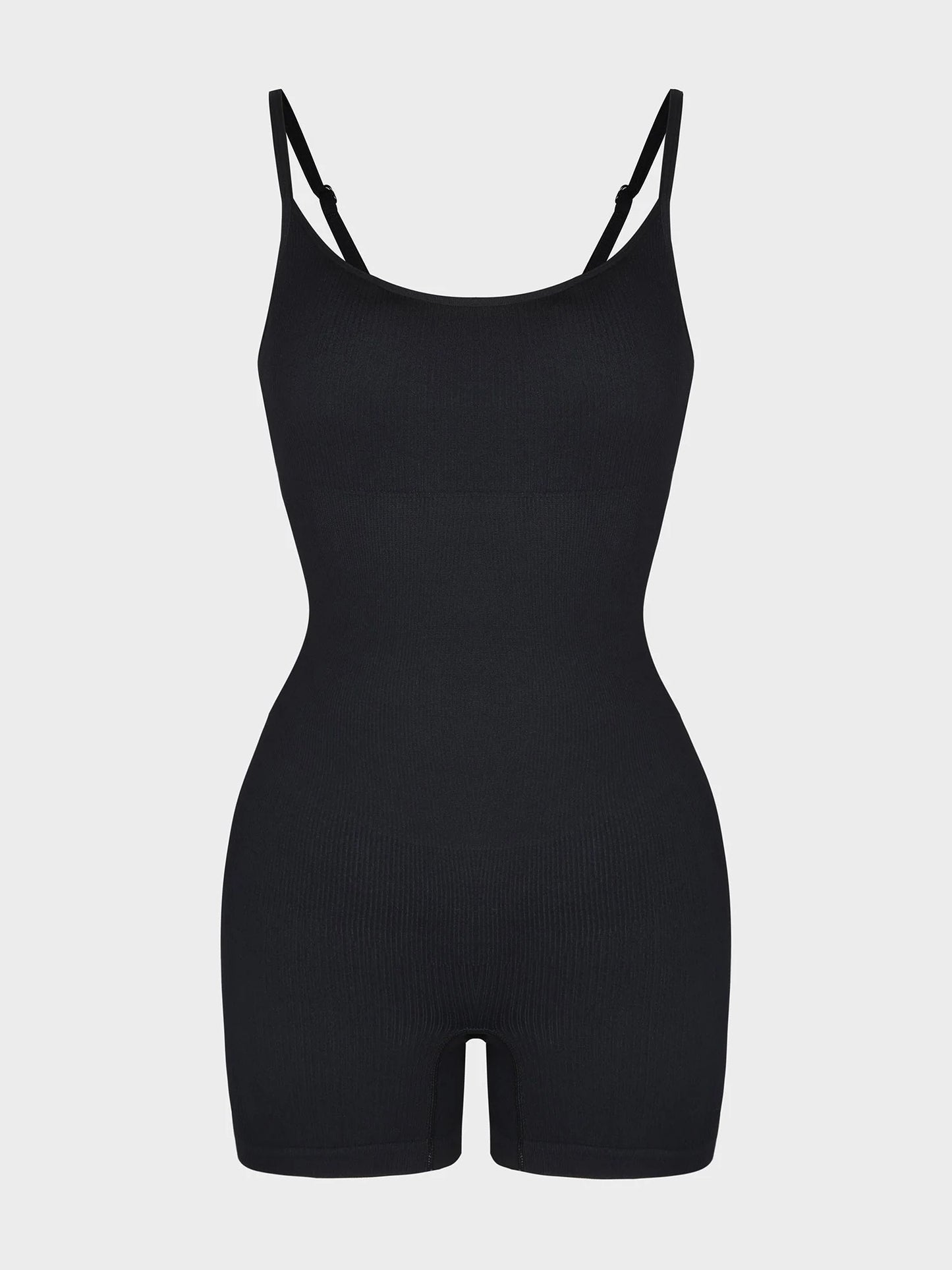 Wholesale Eco-Friendly🌿 Seamless Ribbed Tank Shapewear Romper with Adjustable Straps