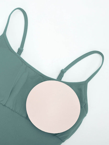 Wholesale Eco-Friendly🌿 Seamless Ribbed Tank Shapewear Romper with Adjustable Straps